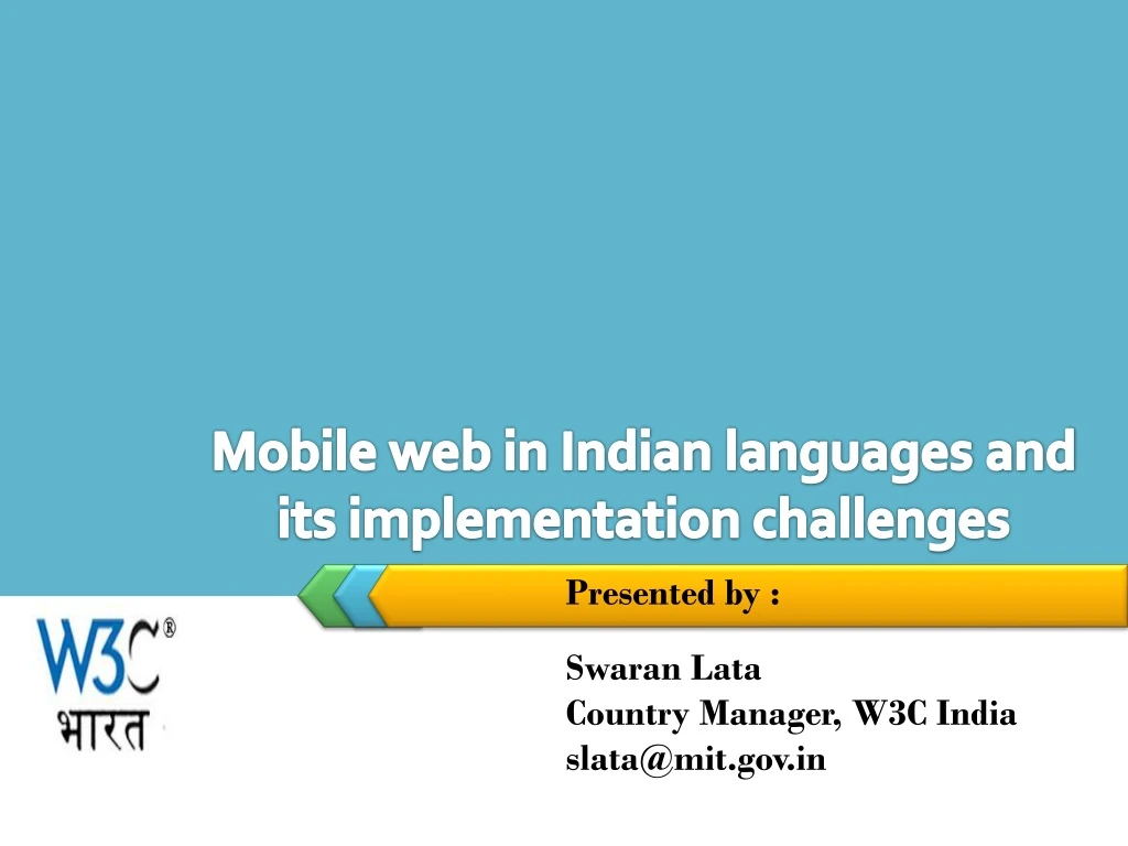 mobile web in indian languages and its implementation challenges