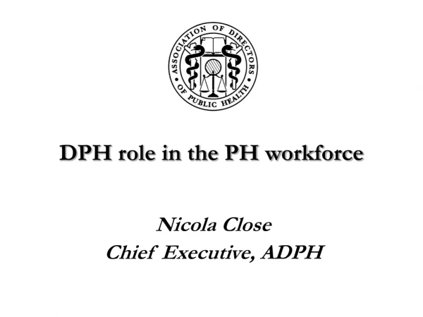 DPH role in the PH workforce