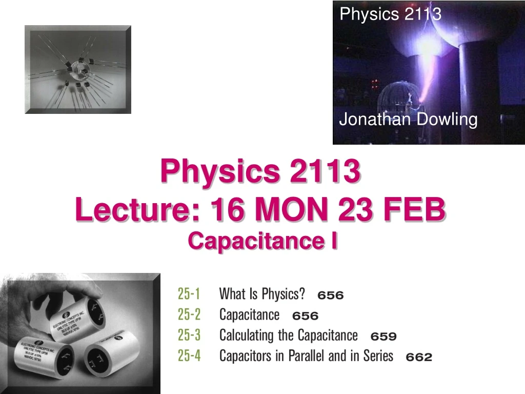 physics 2113 lecture 16 mon 23 feb