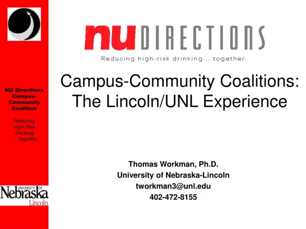 Campus-Community Coalitions: The Lincoln/UNL Experience