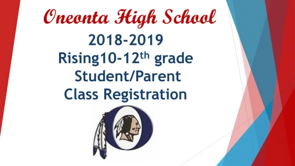 2018-2019 Rising10-12 th  grade  Student/Parent  Class Registration