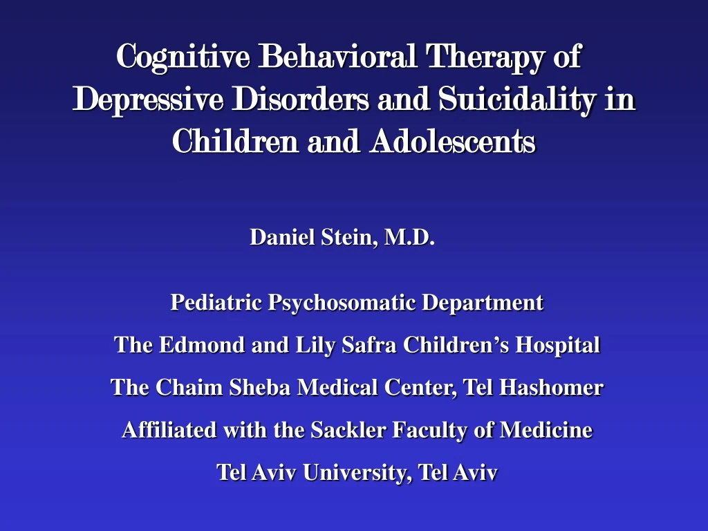 cognitive behavioral therapy of depressive