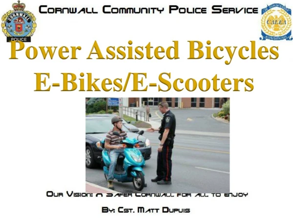 Power Assisted Bicycles E-Bikes/E-Scooters