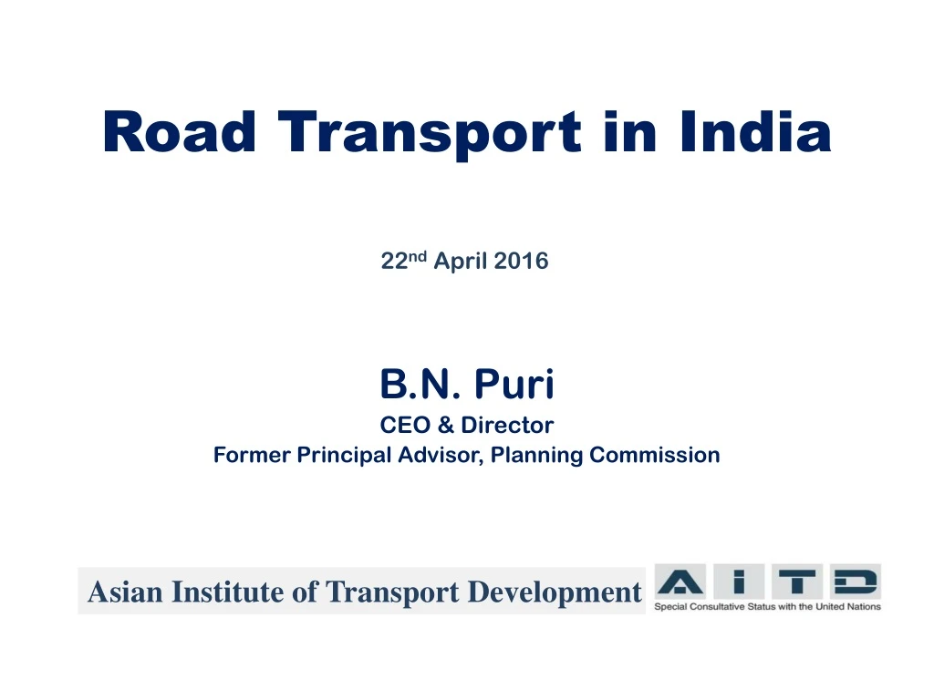 road transport in india