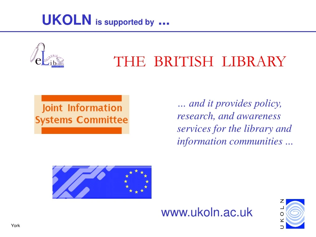 ukoln is supported by
