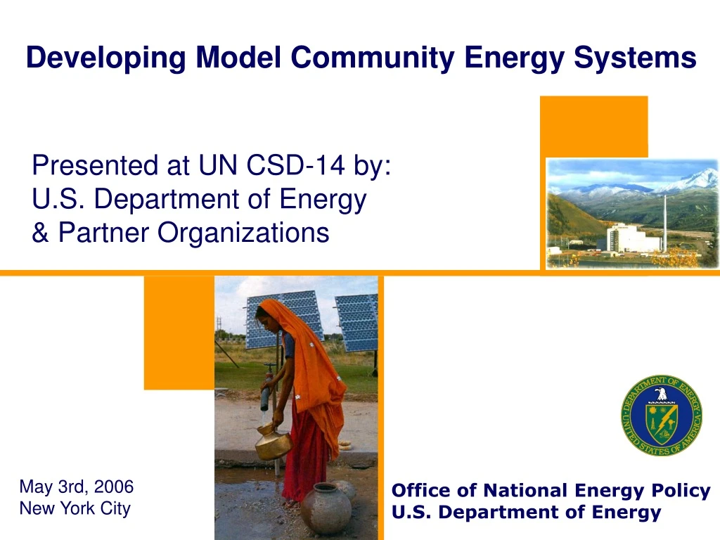 developing model community energy systems