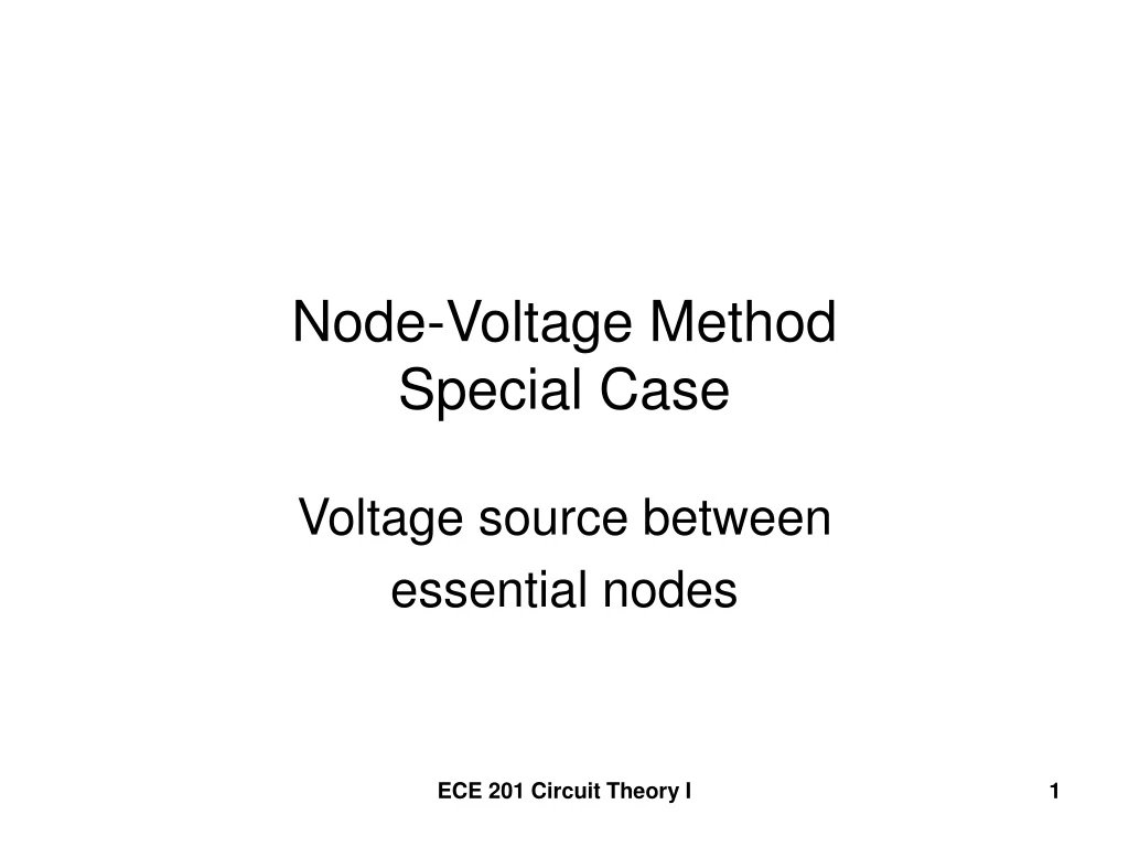 node voltage method special case