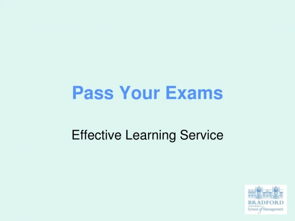 Pass Your Exams