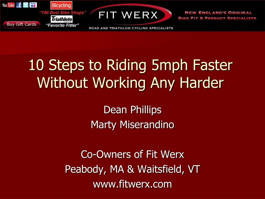 10 steps to riding 5mph faster without working any harder