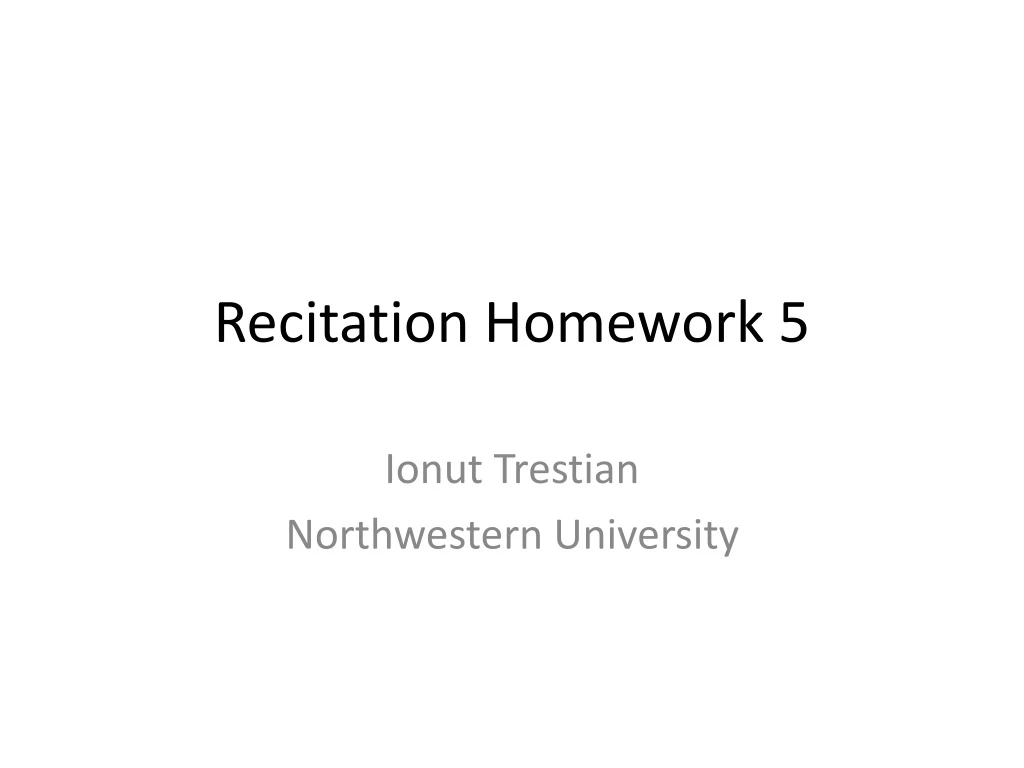 recitation homework 5