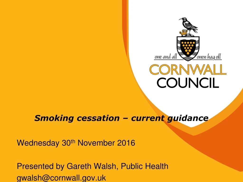 smoking cessation current guidance