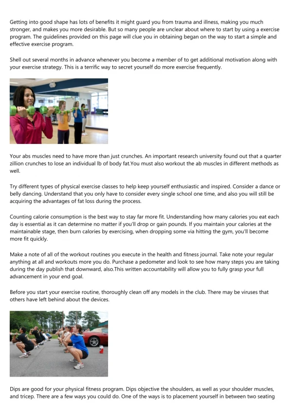 getting into good shape has lots of benefits