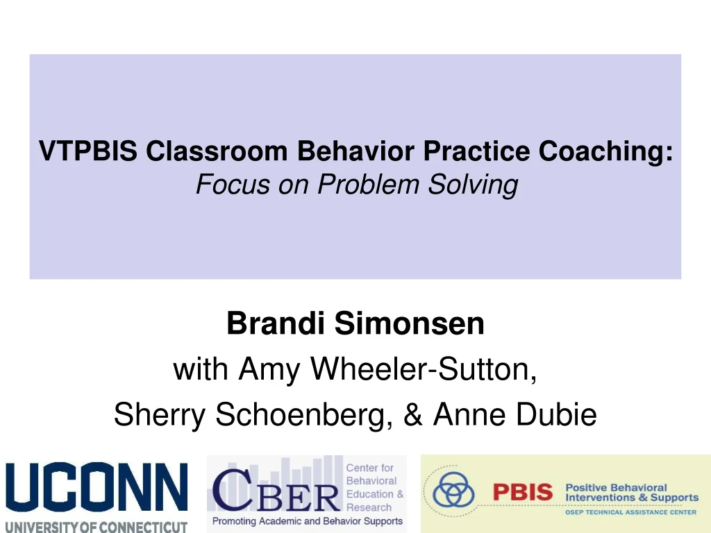 vtpbis classroom behavior practice coaching focus on problem solving