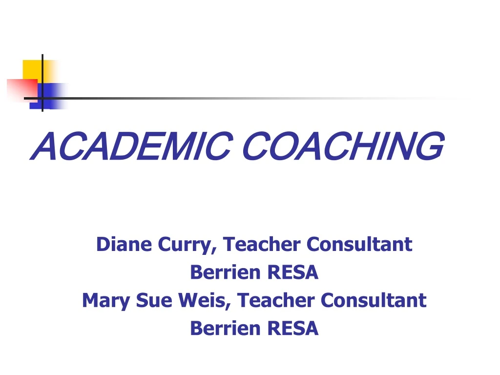 academic coaching