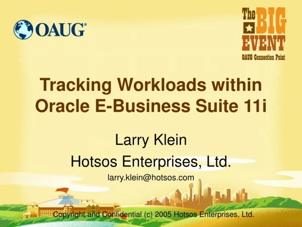 Tracking Workloads within Oracle E-Business Suite 11i