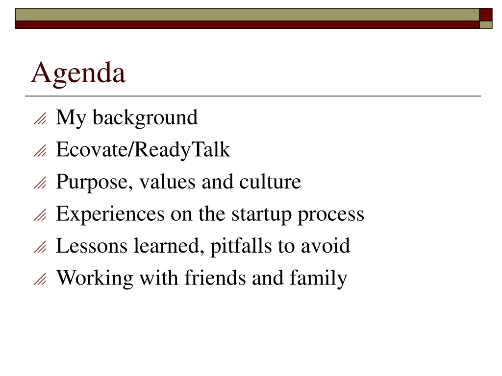 agenda