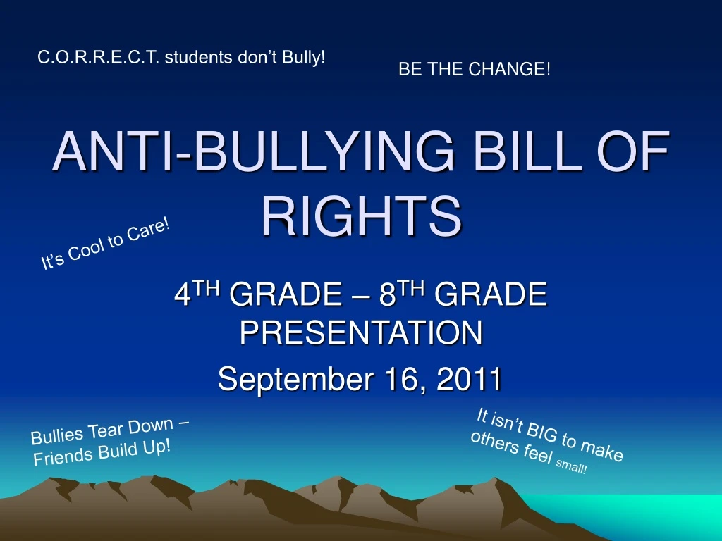 anti bullying bill of rights