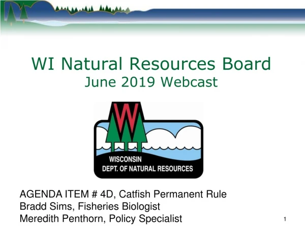 WI Natural Resources Board June 2019 Webcast
