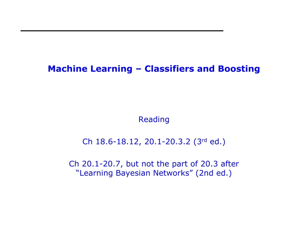 machine learning classifiers and boosting