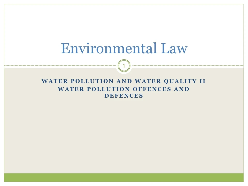 environmental law