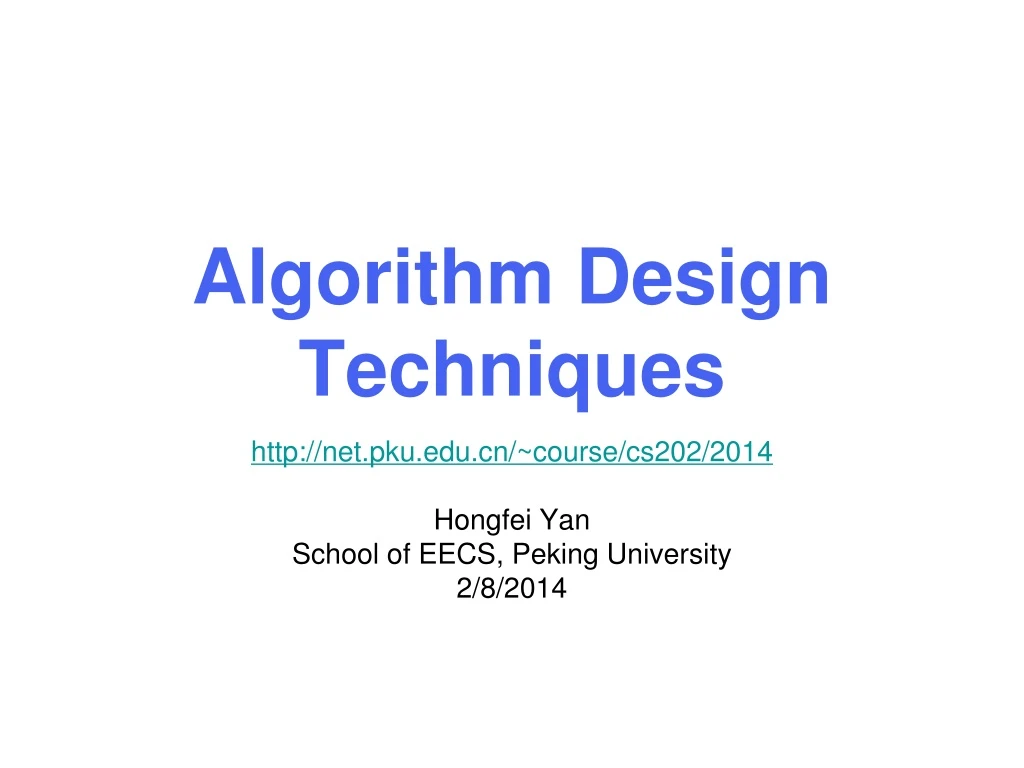 algorithm design techniques