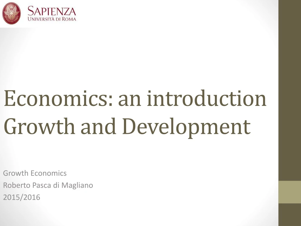 economics an introduction growth and development