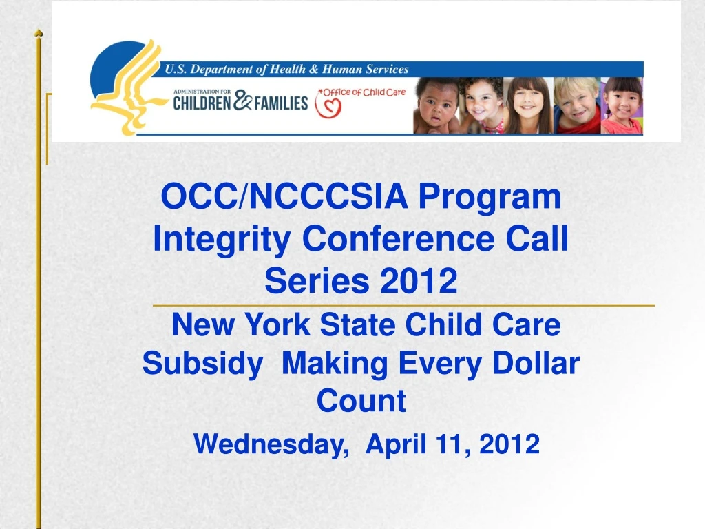 occ ncccsia program integrity conference call