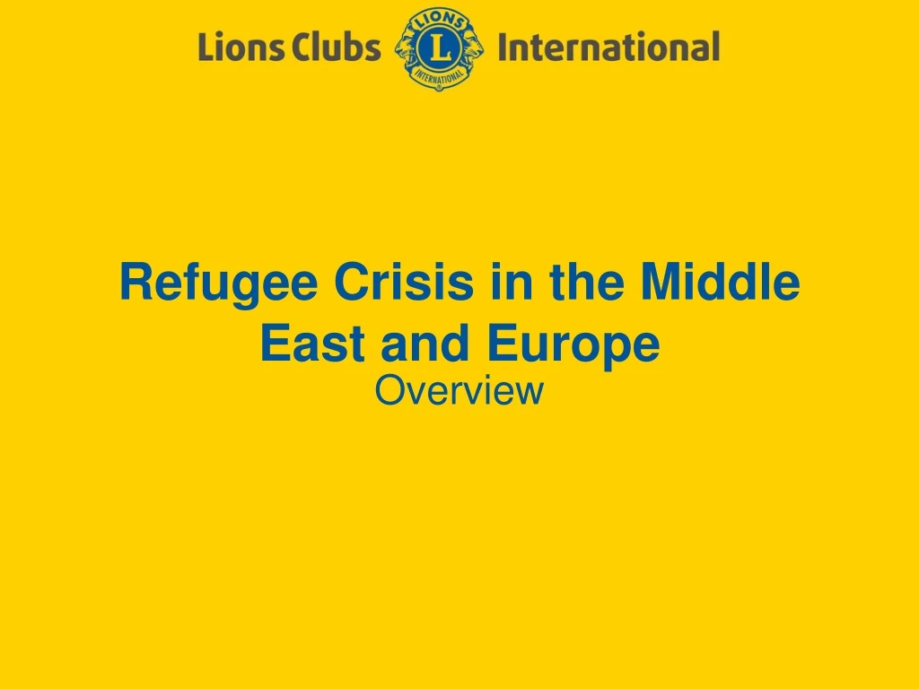 refugee crisis in the middle east and europe
