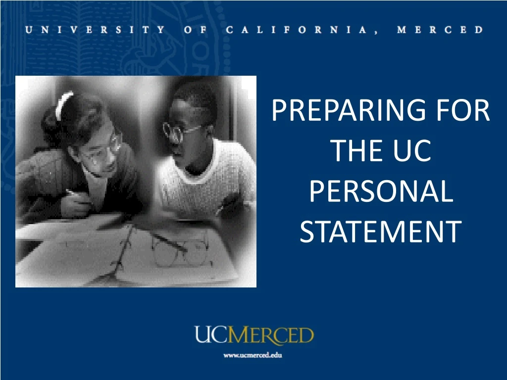 preparing for the uc personal statement