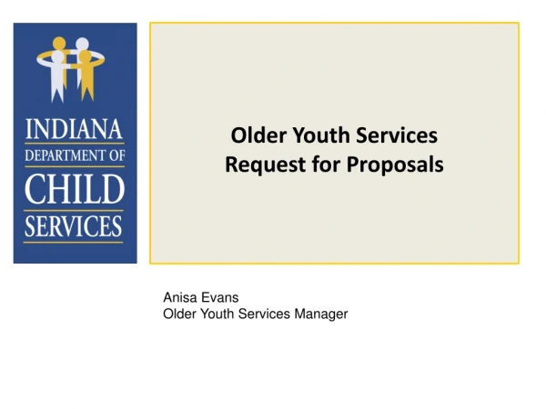 Older Youth Services  Request for Proposals