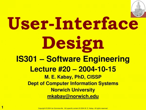 User-Interface Design