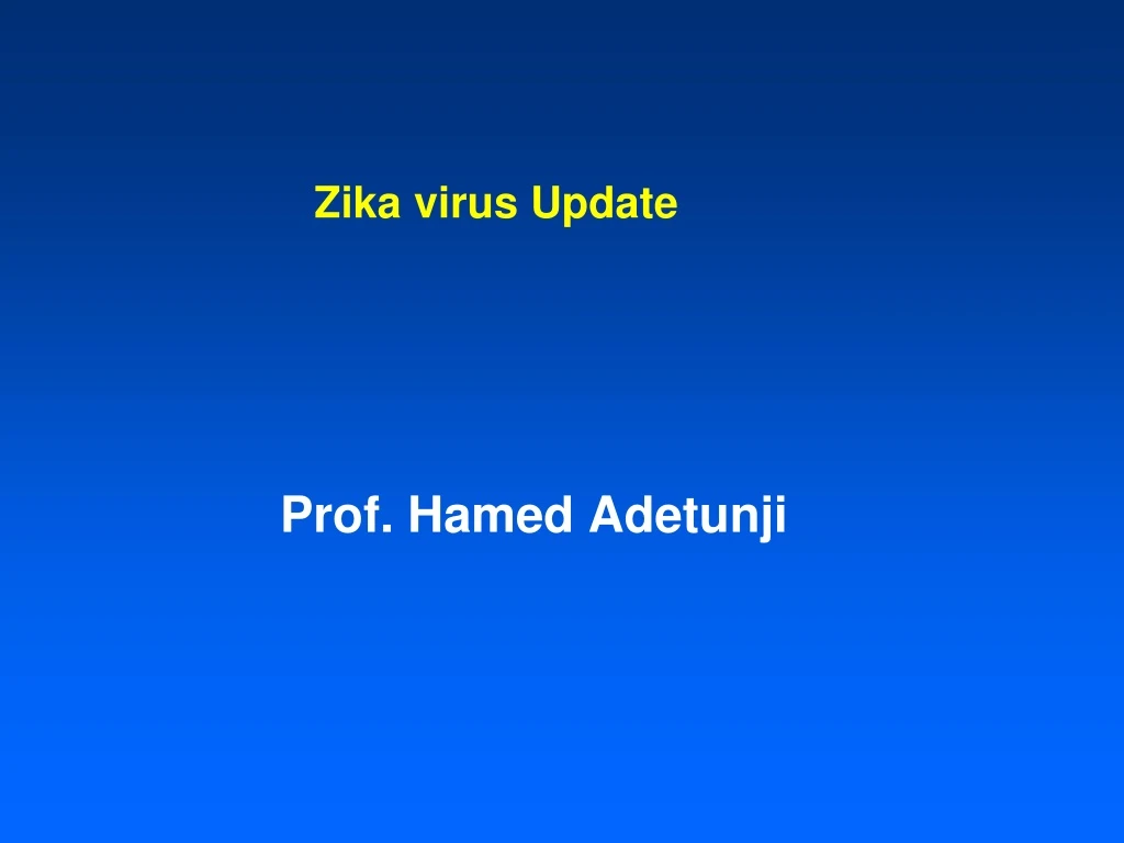 zika virus update