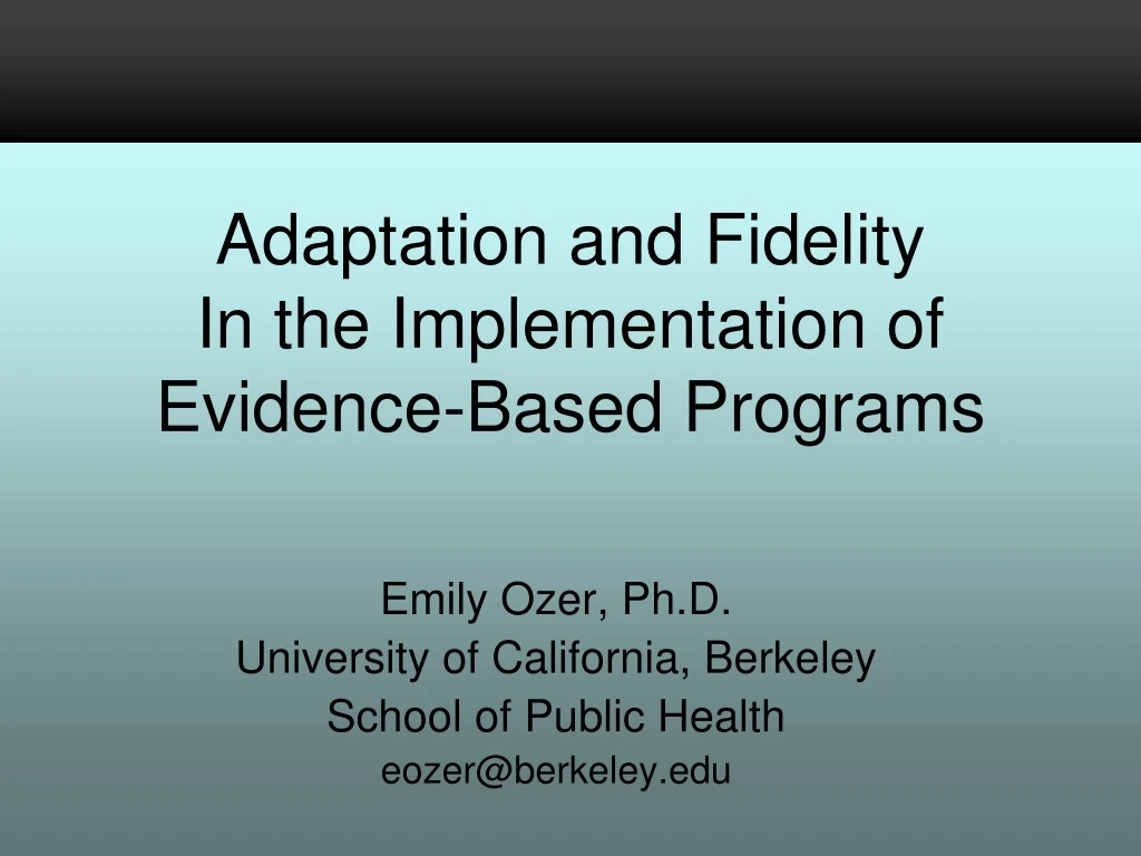 emily ozer ph d university of california berkeley school of public health eozer@berkeley edu