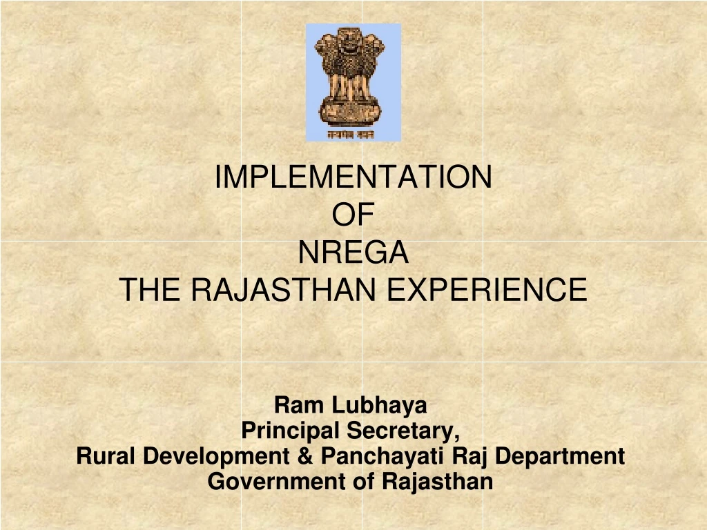 implementation of nrega the rajasthan experience