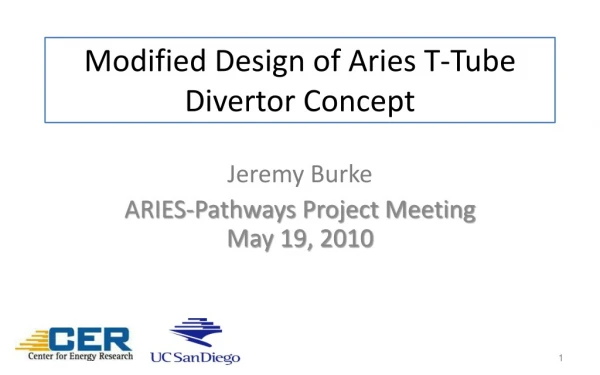 Modified Design of Aries T-Tube Divertor Concept
