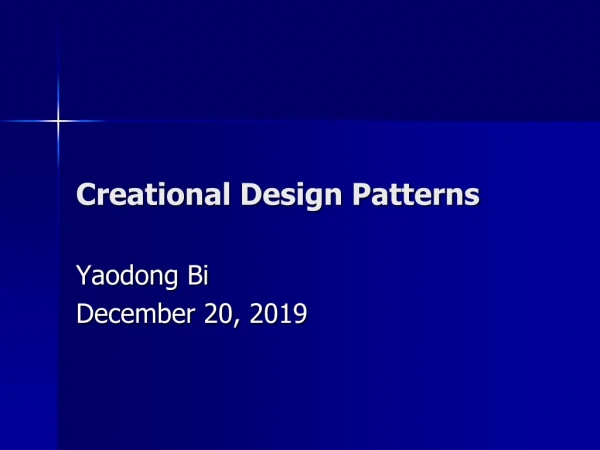 Creation al Design Patterns