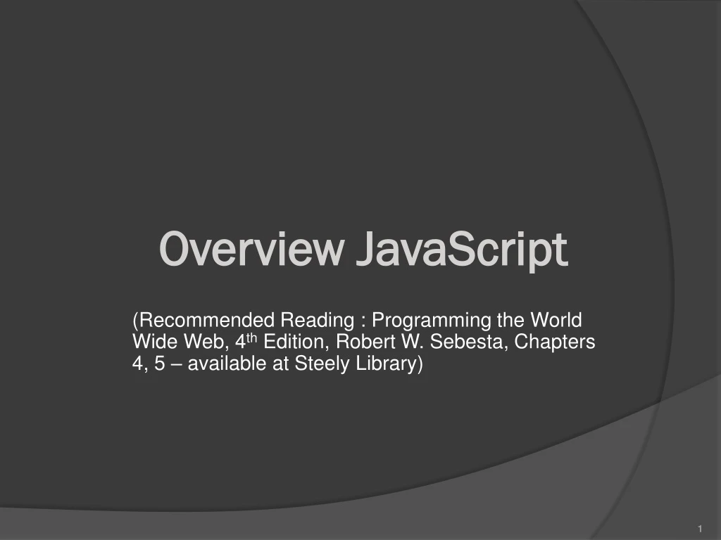 overview javascript