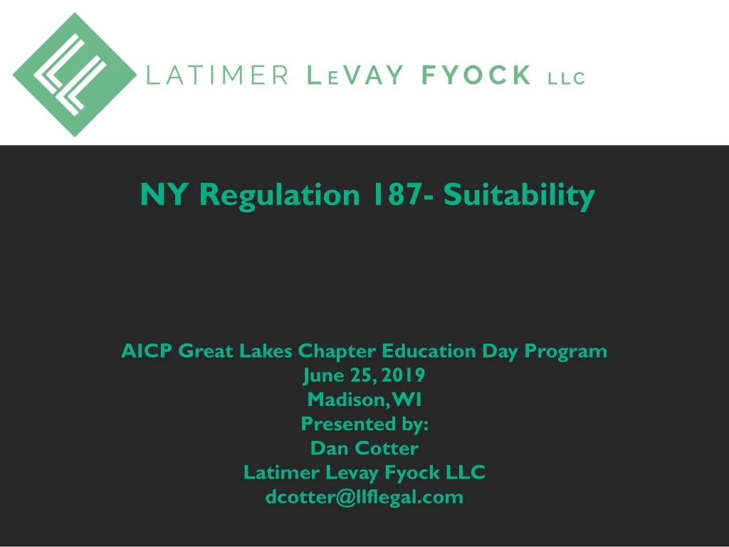 ny regulation 187 suitability