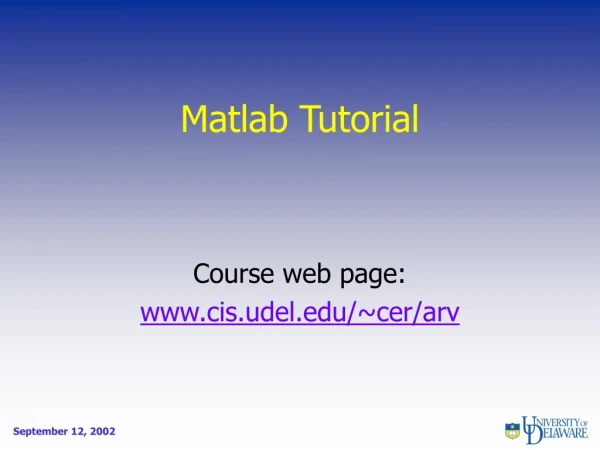 Matlab Tutorial