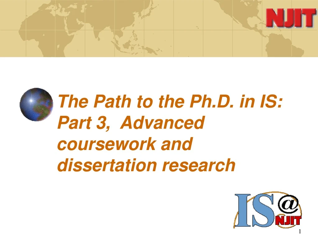 the path to the ph d in is part 3 advanced coursework and dissertation research