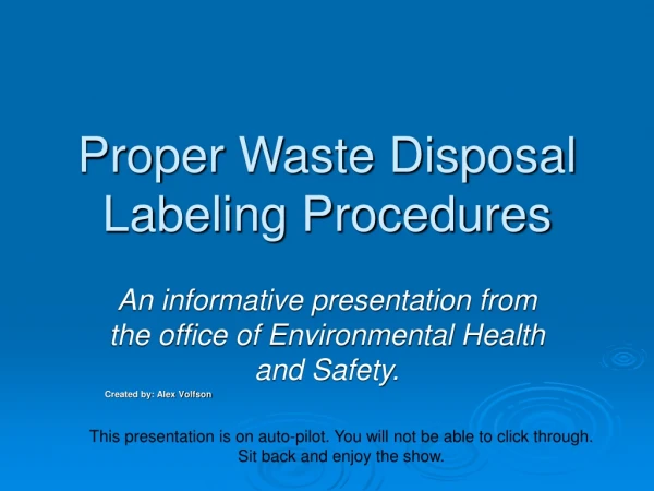 Proper Waste Disposal Labeling Procedures