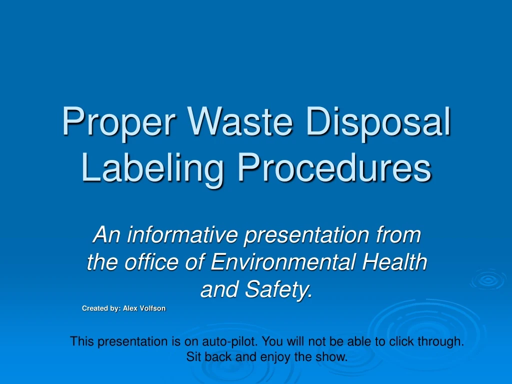 proper waste disposal labeling procedures