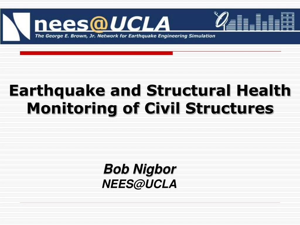 earthquake and structural health monitoring