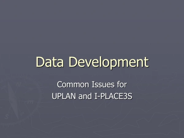 Data Development