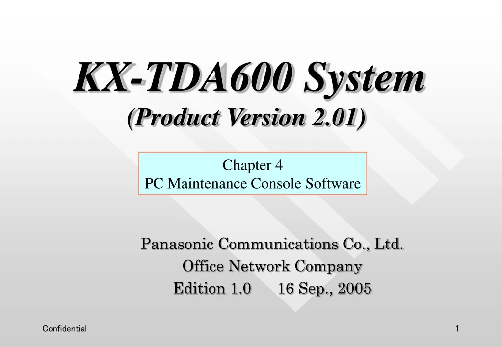 panasonic communications co ltd office network company edition 1 0 16 sep 2005