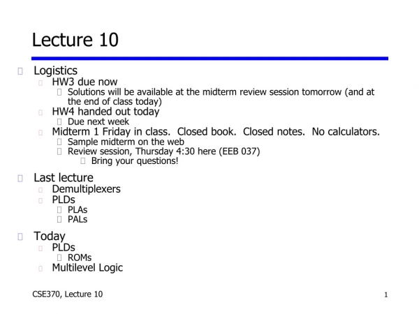 Lecture 10