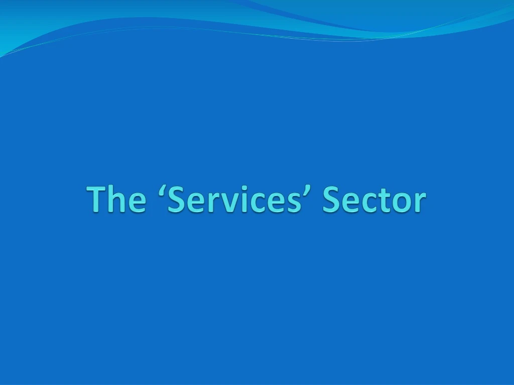 the services sector