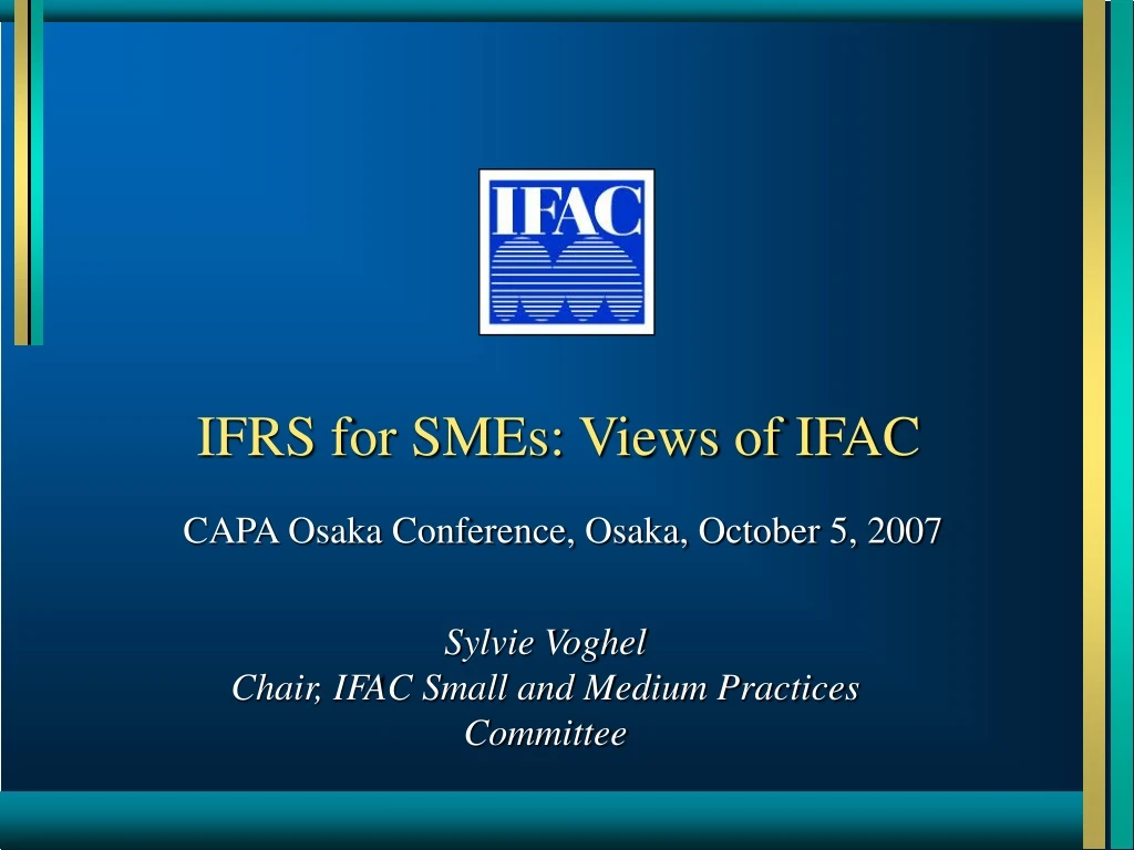 ifrs for smes views of ifac