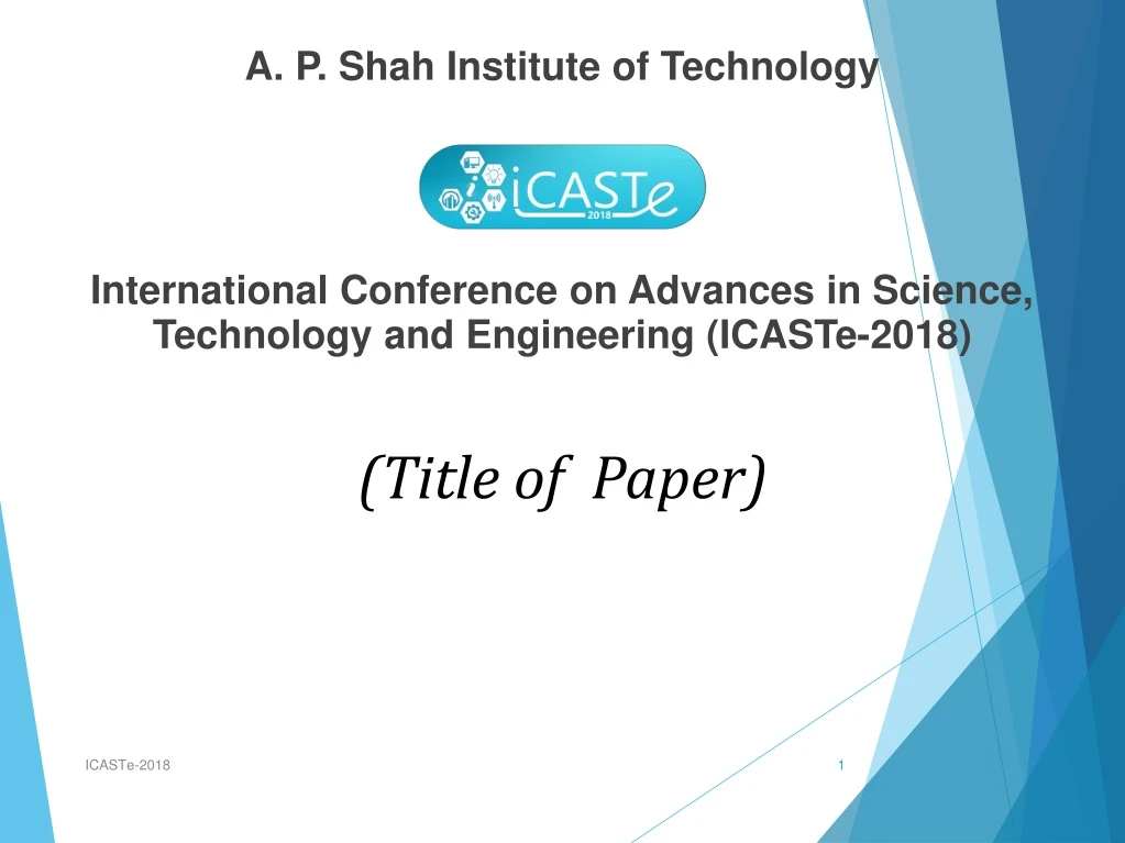 a p shah institute of technology international