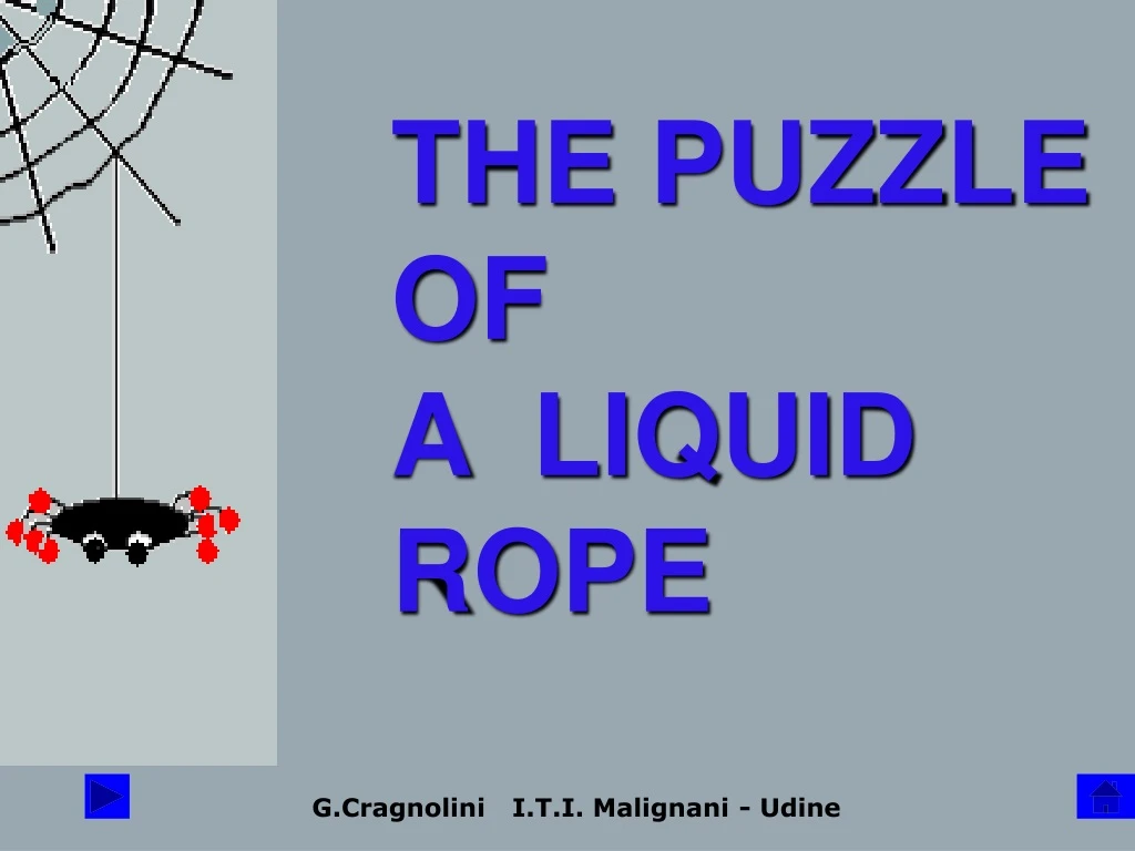 the puzzle of a liquid rope